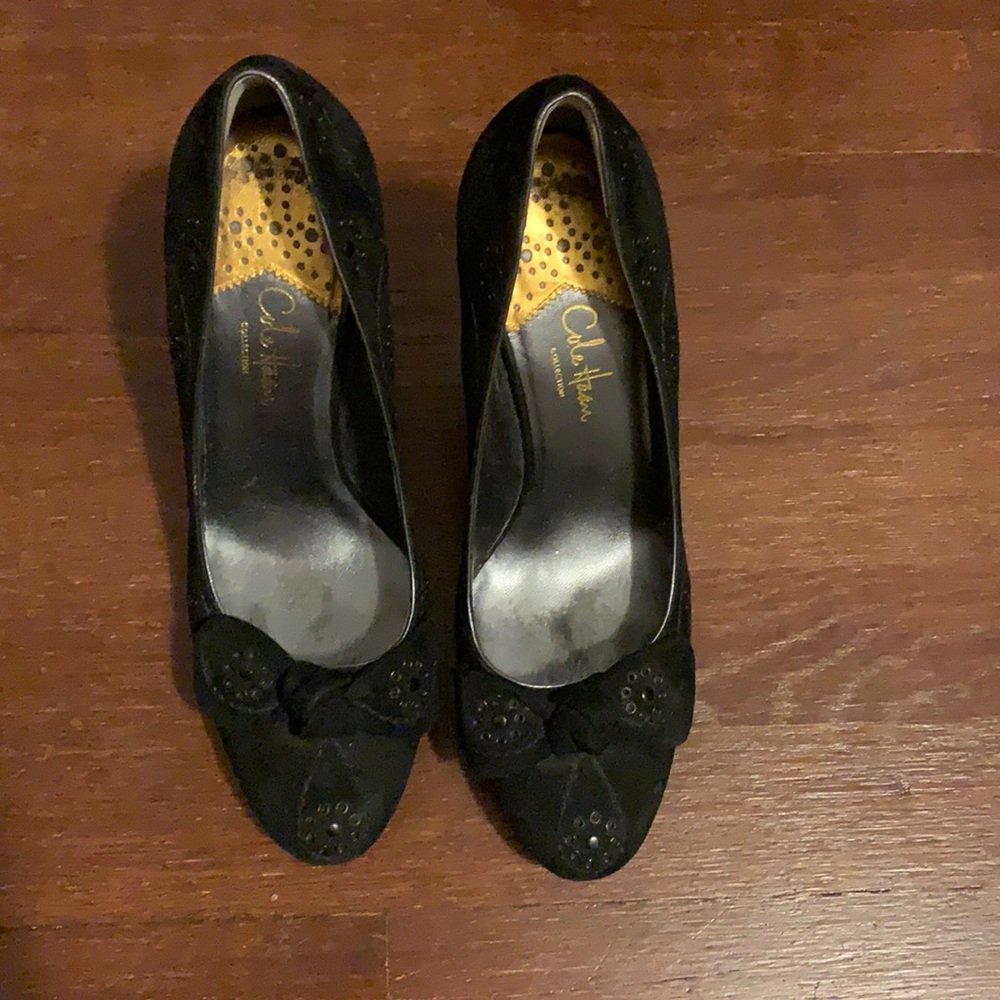 Cole Han Black Suede Pumps